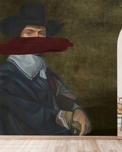 Fototapet personalizat cu portret clasic reinterpretat
