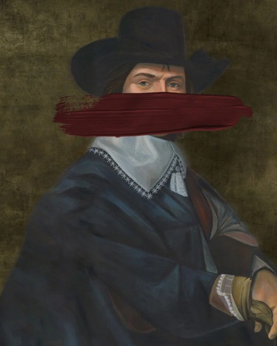Fototapet personalizat cu portret clasic reinterpretat