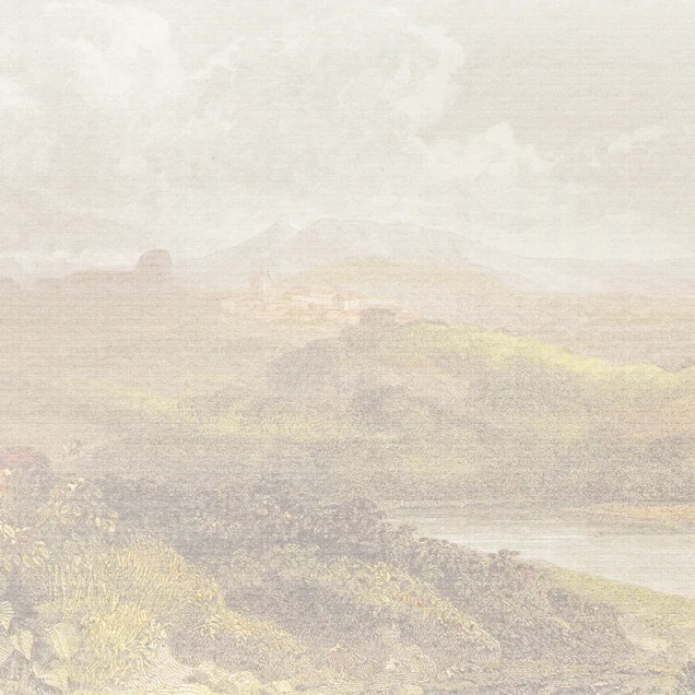 Fototapet personalizat cu peisaj montan într-un interior elegant