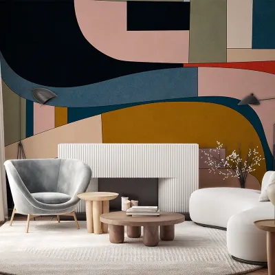 Tapet Bohemian Geometry cu design geometric abstract