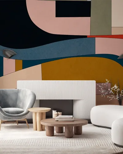 Tapet Bohemian Geometry cu design geometric abstract