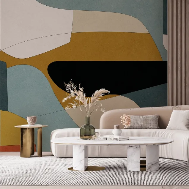 Fototapet abstract cu design modern și culori vibrante