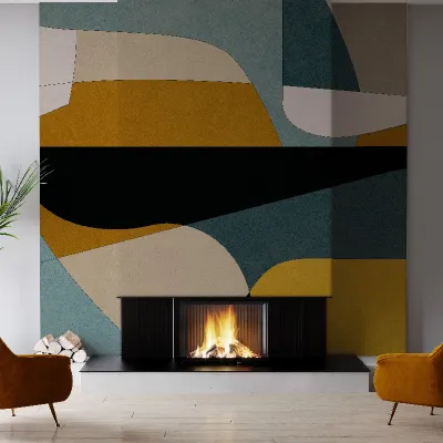 Fototapet abstract cu design modern și culori vibrante