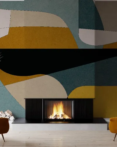 Fototapet abstract cu design modern și culori vibrante