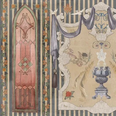 Tapet cu design medieval, Concupiscenza (light)