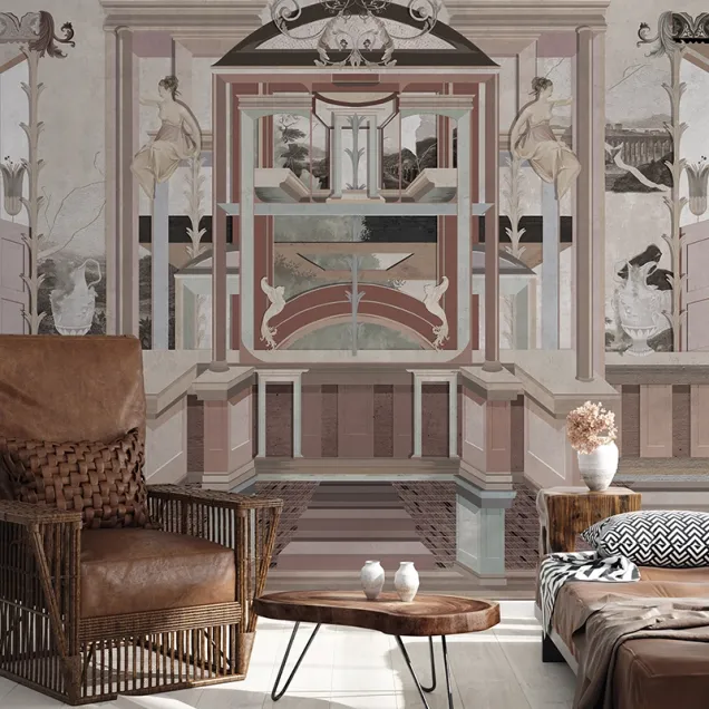 Rocambolesco (faded) - personalizat în culori deschise cu un design inspirat din antichitate.