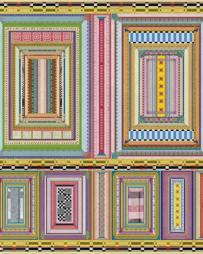 Tapet modern cu design geometric, perfect pentru living