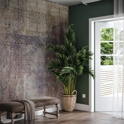 Tapet Passeggiata cu design modern, inspirat din arhitectura mediteraneană. Un decor vintage, pentru un spațiu plin de personalitate.