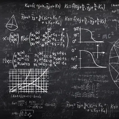 Tapet cu design geometric si formule matematice
