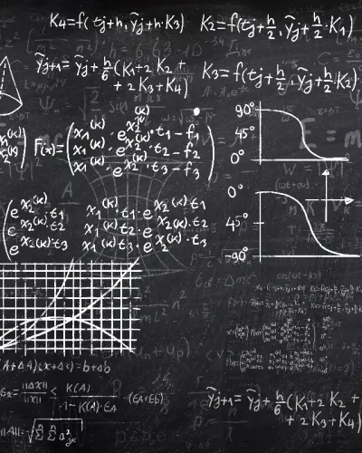 Tapet cu design geometric si formule matematice