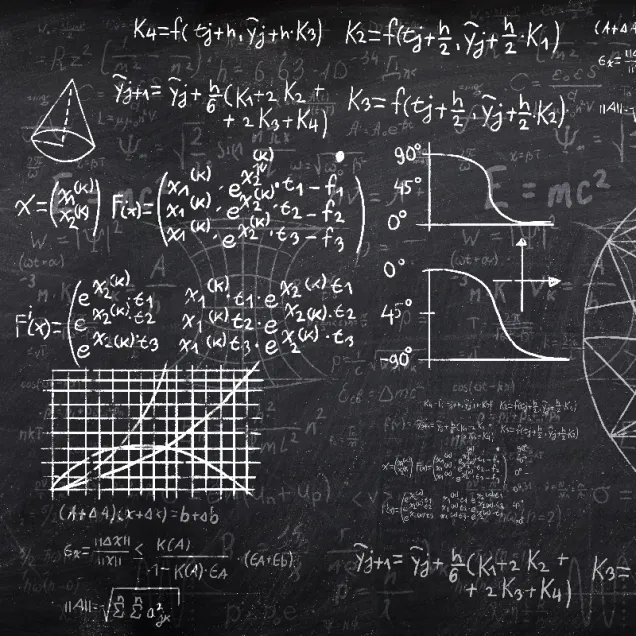 Tapet cu design geometric si formule matematice