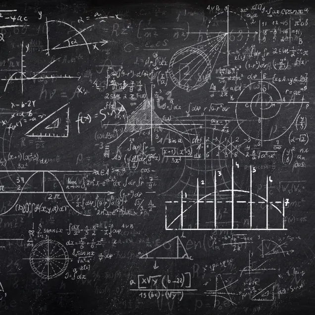 Tapet cu design geometric si formule matematice