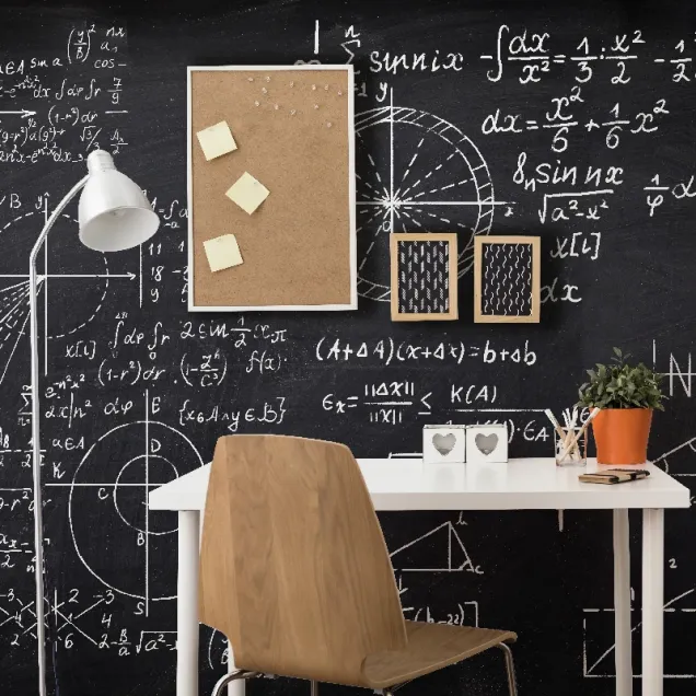 Xi-Phi - personalizat, VLAdiLA, tapet cu design geometric și matematic, negru