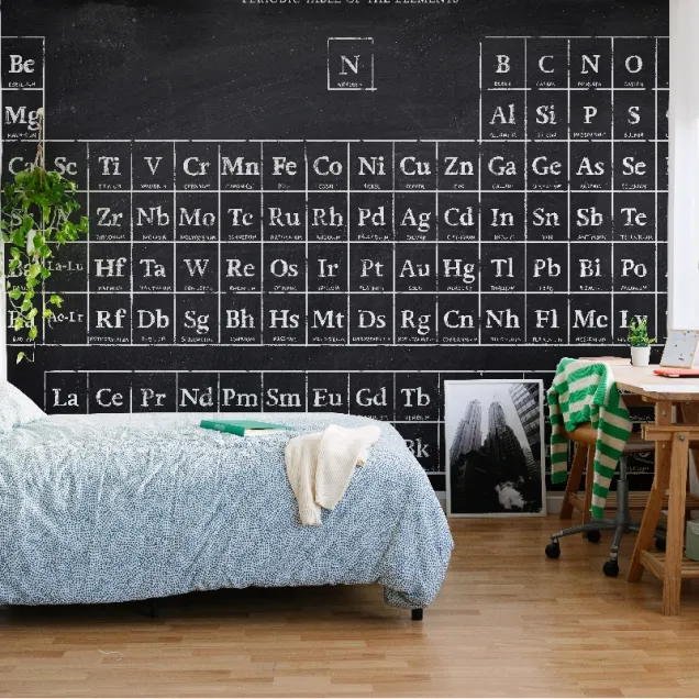Un tapet cu design minimalist care prezinta tabelul periodic al elementelor. Este o alegere excelenta pentru cei care apreciaza un design simplu si elegant.