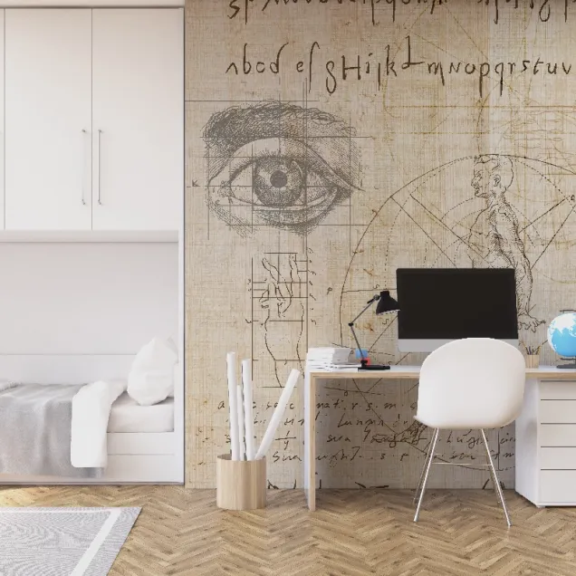 Tapet cu design inspirat din jurnalele vechi de explorare, Journal of Exploration - personalizat, VLAdiLA