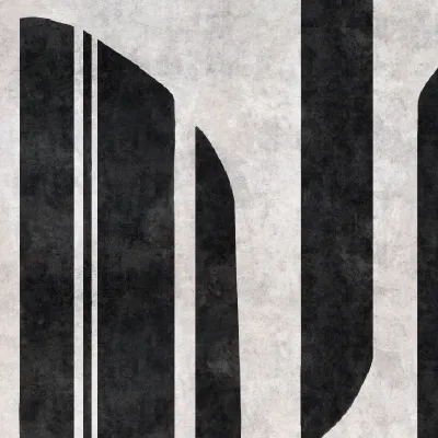Wallpaper cu dungi verticale in tonuri de gri si negru, ideal pentru un living modern