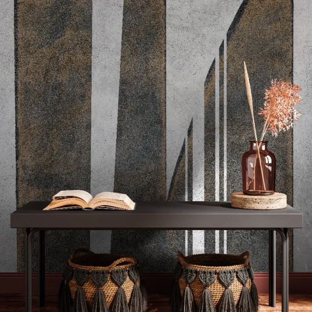 Tapet abstract cu design modern în interior elegant