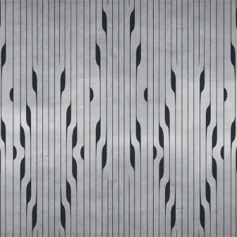 Tapet personalizat gri cu design modern pe un perete lângă o scară.