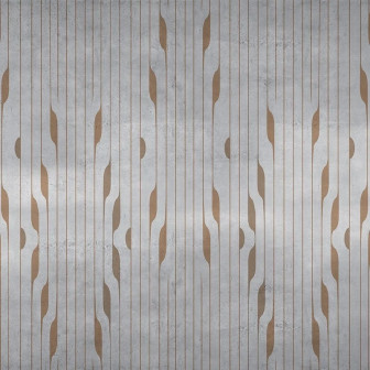 Tapet personalizat cu design abstract în nuanțe neutre, aplicat într-un dormitor modern.