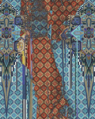 Fototapet personalizat cu design abstract în bucătărie