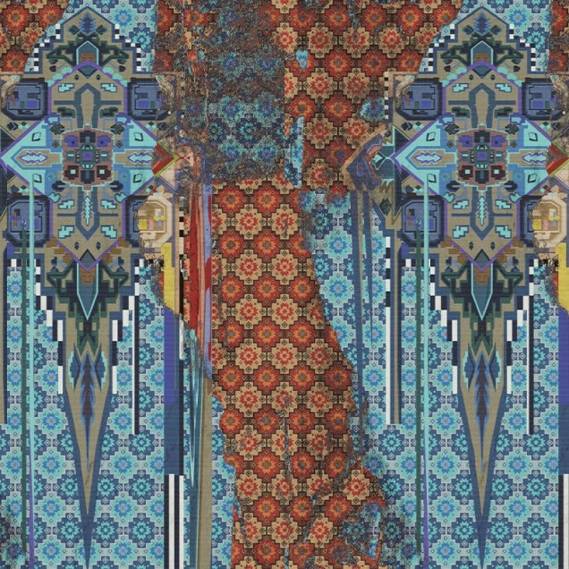 Fototapet personalizat cu design abstract în bucătărie