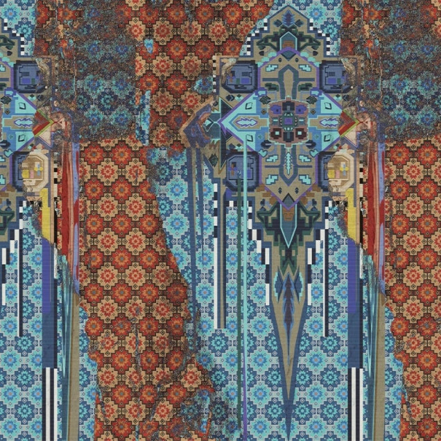 Fototapet personalizat cu design abstract în bucătărie