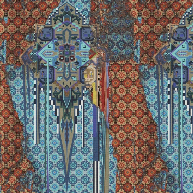 Fototapet personalizat cu design abstract în bucătărie