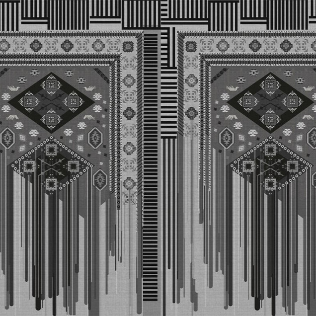 Fototapet personalizat cu model geometric abstract in tonuri de gri