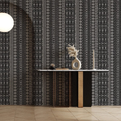 Tapet decorativ cu motive culturale stilizate