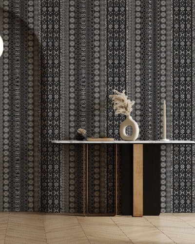 Tapet decorativ cu motive culturale stilizate