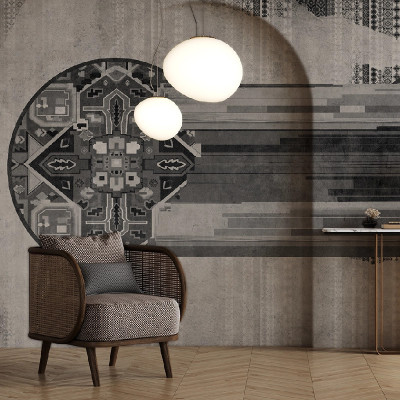 Tapet Morfoza II - personalizat, cu design geometric modern și elemente decorative
