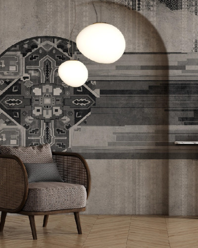 Tapet Morfoza II - personalizat, cu design geometric modern și elemente decorative