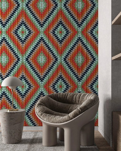 Tapet personalizat cu design mozaic artistic