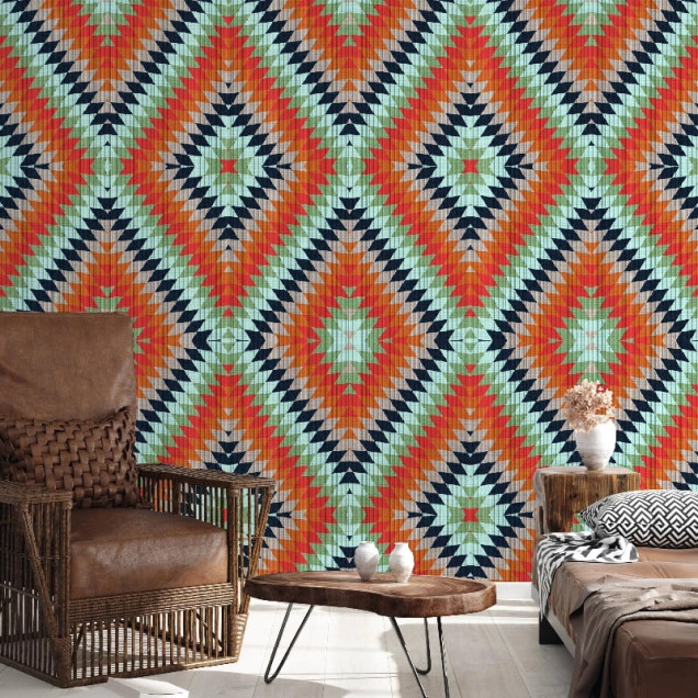 Tapet personalizat cu design mozaic artistic