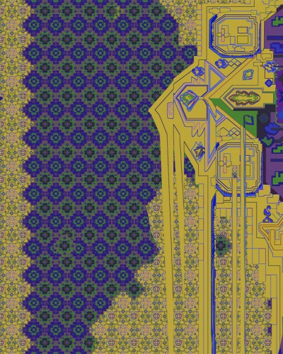 Fototapet personalizat cu design abstract și culori vibrante într-o cameră de zi modernă