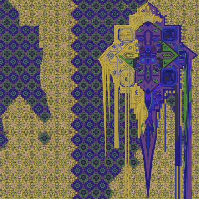 Fototapet personalizat cu design abstract și culori vibrante într-o cameră de zi modernă