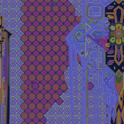 Fototapet personalizat cu design abstract, motive geometrice și florale