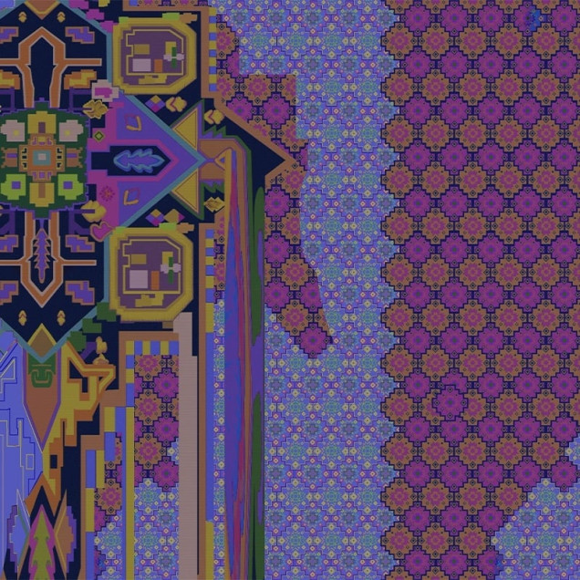 Fototapet personalizat cu design abstract, motive geometrice și florale