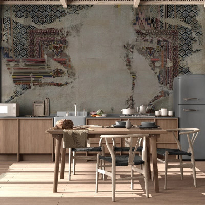 Fototapet cu design fuziune artistică