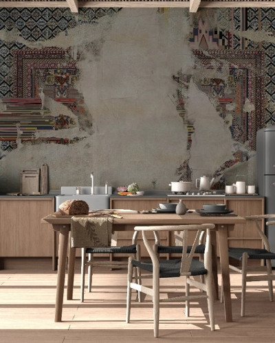 Fototapet cu design fuziune artistică