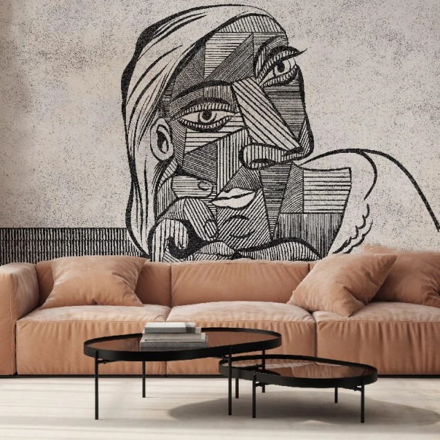 Fototapet personalizat cu design cubist, stil 