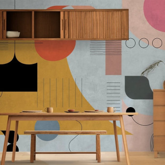 Fototapet cu design abstract și culori vibrante