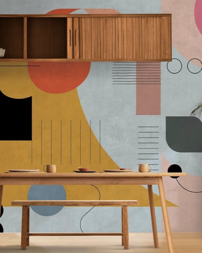 Fototapet cu design abstract și culori vibrante
