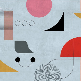 Fototapet cu design abstract și culori vibrante