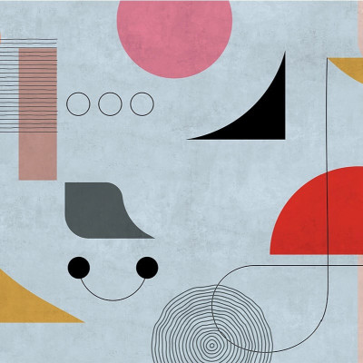 Fototapet cu design abstract și culori vibrante