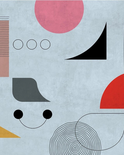 Fototapet cu design abstract și culori vibrante