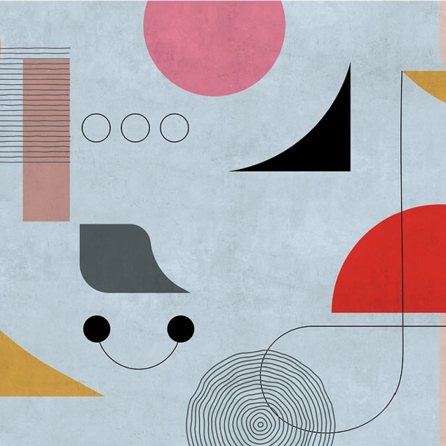 Fototapet cu design abstract și culori vibrante