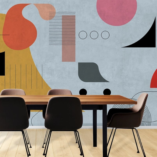 Fototapet cu design abstract și culori vibrante