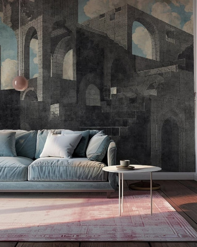 Tapet personalizat cu design arhitectural clasic