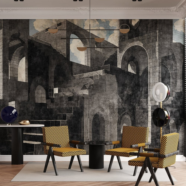 Tapet personalizat cu design arhitectural clasic